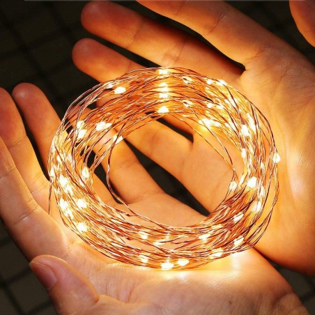 56104 Serie de 50 LED LUCES DE NAVIDAD para INTERIOR a batería forma de gotas