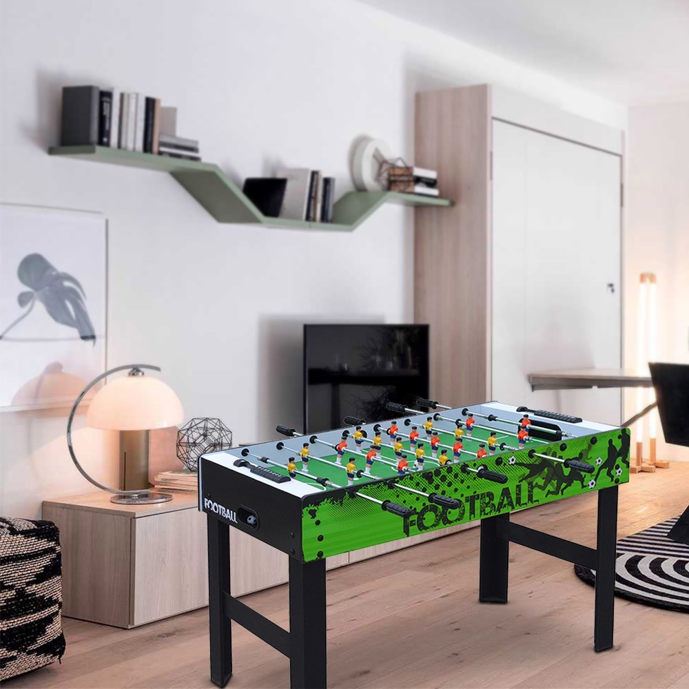 519105 Futbolín de madera color verde 121x61x81Hcm