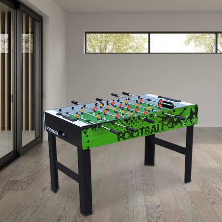 519105 Futbolín de madera color verde 121x61x81Hcm