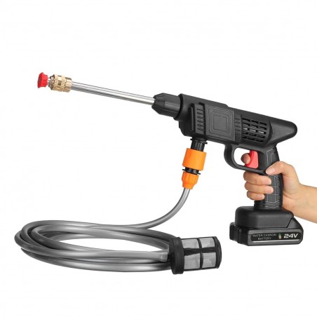 345217 Pistola inalámbrica de alta presión con maletín Depósito chorro ajustable