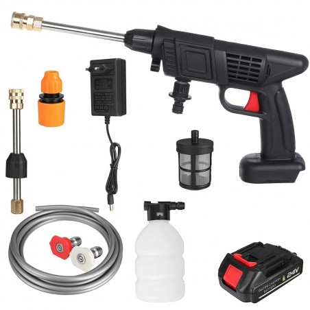 345217 Pistola inalámbrica de alta presión con maletín Depósito chorro ajustable