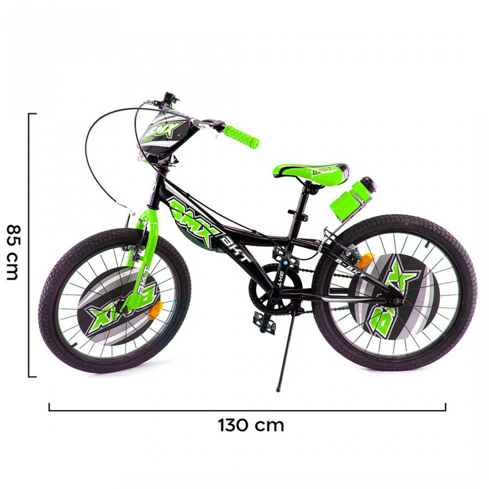 Bicicleta BMX BKT Diámetro 20" Cuadro de acero con timbre y botella de agua