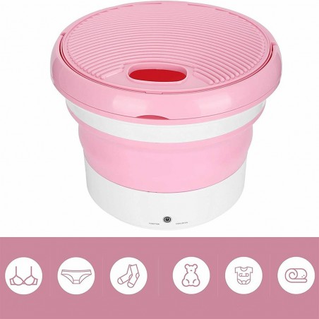 Mini lavadora portátil plegable para camping Esterilizador de ropa