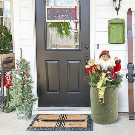 900645 Papá Noel en una bolsa 80cm Decoración con luces, sonidos y movimiento