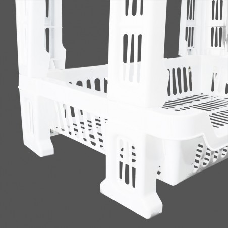 205780 Carrito para frutas con 4 estantes para ahorrar espacio 42x35x75cm