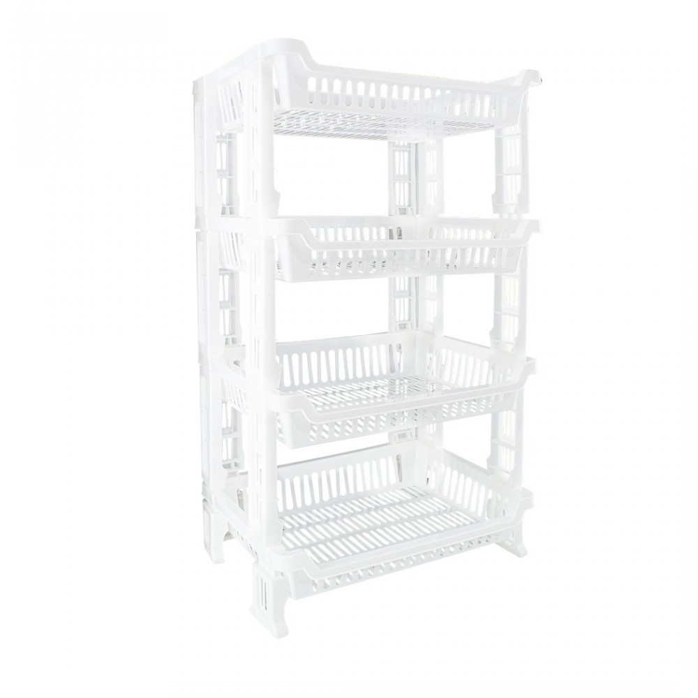 205780 Carrito para frutas con 4 estantes para...