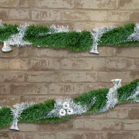 47850 Guirnalda de navidad ramas de árbol nevado 290 cm Decoración navideña