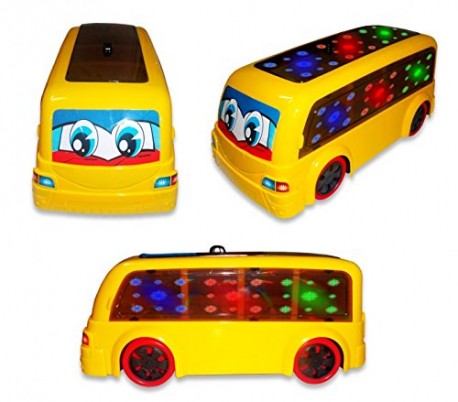 RUDY El bus loco / Emite sonidos y luces si encuentra obstáculos 100005 - Juguete infantil de estimulación