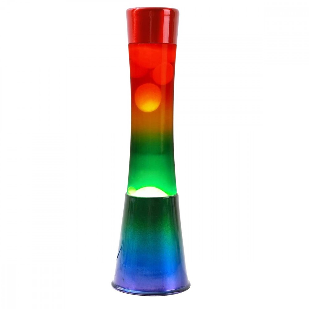 Lámpara de Lava 40cm XL1782 base Rainbow y Magma multicolor Diseño Moderno