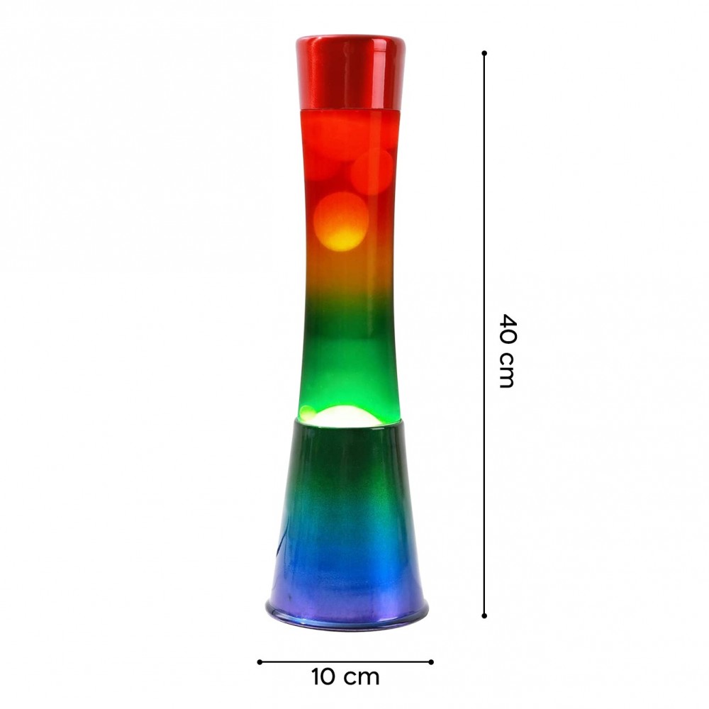 Lámpara de Lava 40cm XL1782 base Rainbow y...