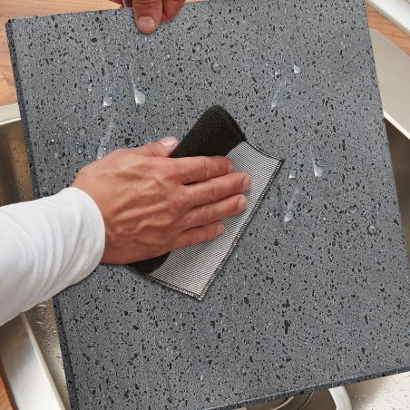 Kit para Pizza en Piedra de Lava 100% Natural 35x35cm que se cocina en 5 minutos