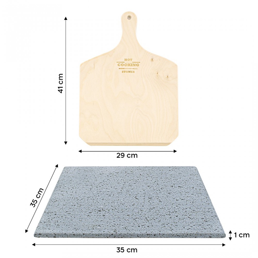 Kit para Pizza en Piedra de Lava 100% Natural...