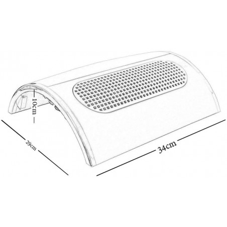 Aspirador 3 ventiladores de mesa para técnicos de uñas 858-5con bolsa de polvo