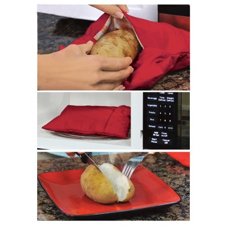 Bolsa de cocción express para microondas reutilizable para patatas
