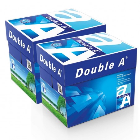 015430 Pack 20 paquetes papel tamaño A5 500 hojas de 80 g DOUBLE A Premium