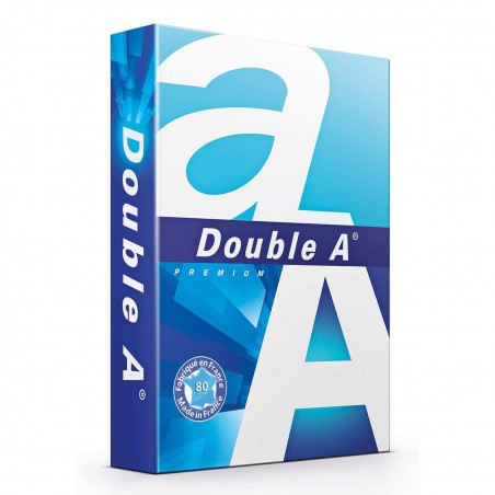 015430 Pack 20 paquetes papel tamaño A5 500 hojas de 80 g DOUBLE A Premium