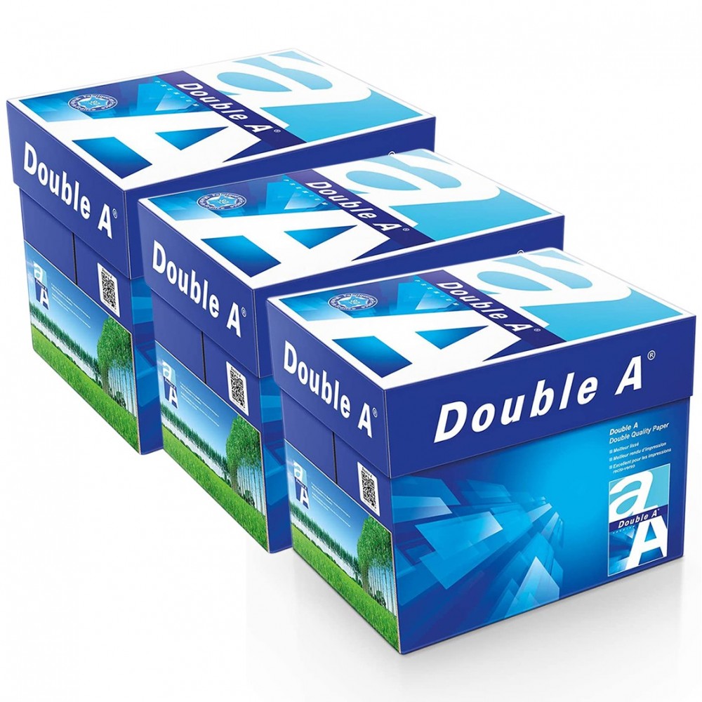 015430 Pack 30 paquetes papel tamaño A5 500 hojas de 80 g DOUBLE A Premium
