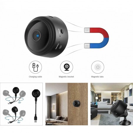 29037 Mini Cámara inalámbrica Wifi HD y micro Cámara espía oculta con Micro SD