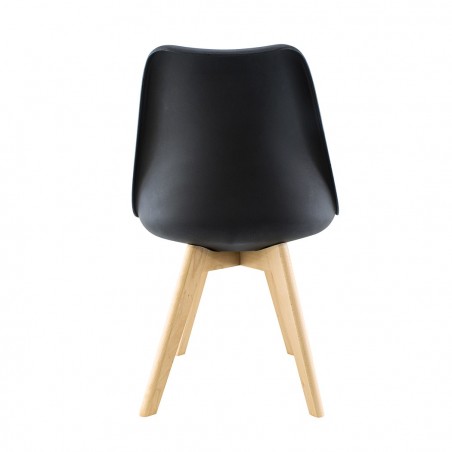 Silla de comedor TULIP pies de madera y asiento blando 48x50x82H Diseño Nórdico