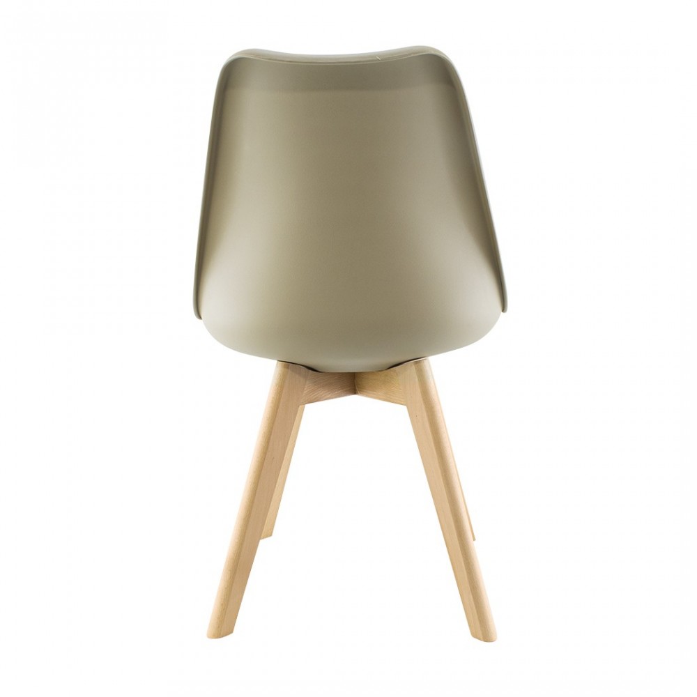 Silla de comedor TULIP pies de madera y asiento...