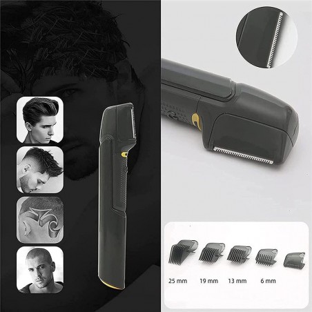 246851 Maquinilla inalámbrica a batería para cabello y barba 5 cabezales