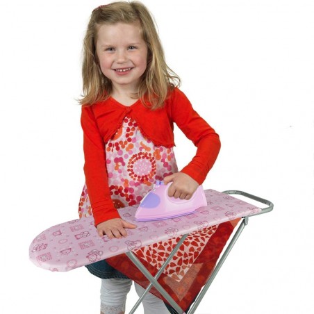 100742 Tabla de planchar Play and Stira rosa plegable con estructura de metal