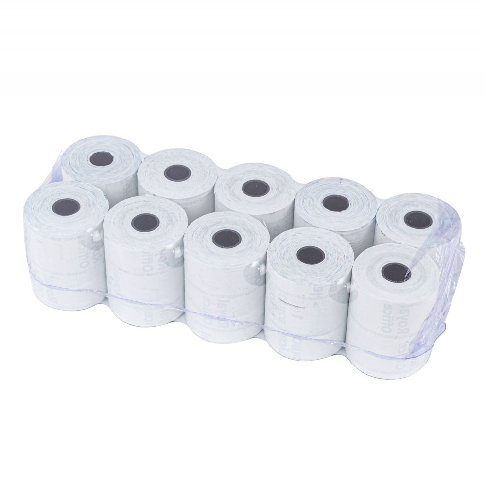 Pack 10 rollos papel térmico ONE OFFICE para casa 57mm x 35mt agujero 12mm 55gr