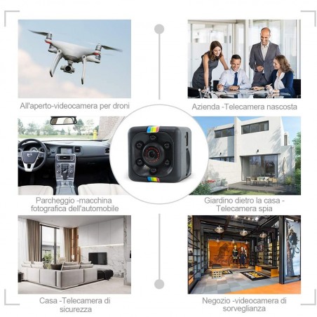 Mini videocámara Hidden HD SQ11 con micro y cámara de visión nocturna 1080P