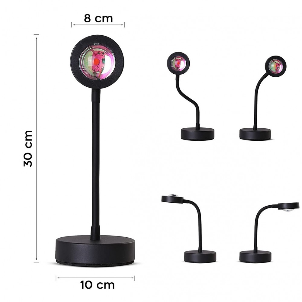 861155 Lámpara de ambiente LED USB giratoria...