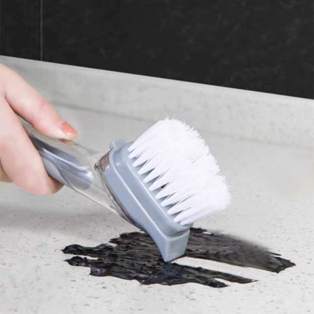 00331 Cepillo para lavar con dispensador de jabón esponja para platos