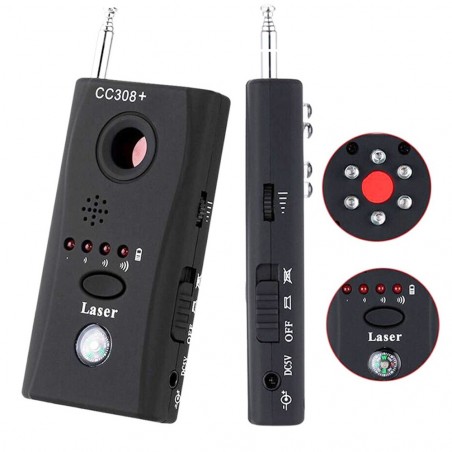 C3308 Control remoto detector cámaras ocultas radar antiespionaje inalámbrico