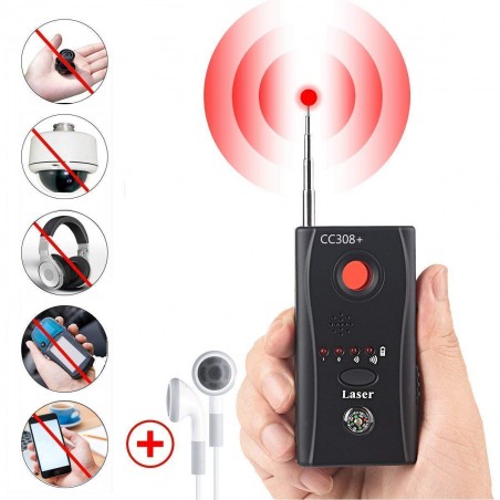 C3308 Control remoto detector cámaras ocultas radar antiespionaje inalámbrico