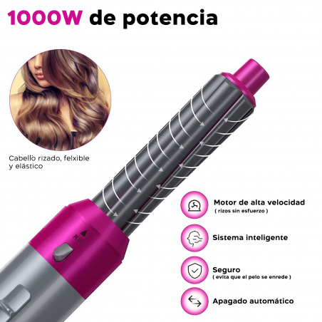Secador de pelo multifunción 5 en 1 1000W Cepillo de aire caliente Perfect Style