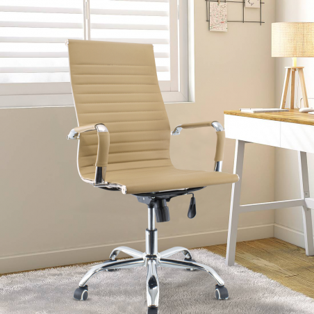 Silla de oficina RADON con asiento ergonómico en ecopiel 53x63xH110 / 120 cm