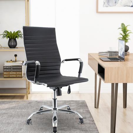 Silla de oficina RADON con asiento ergonómico en ecopiel 53x63xH110 / 120 cm