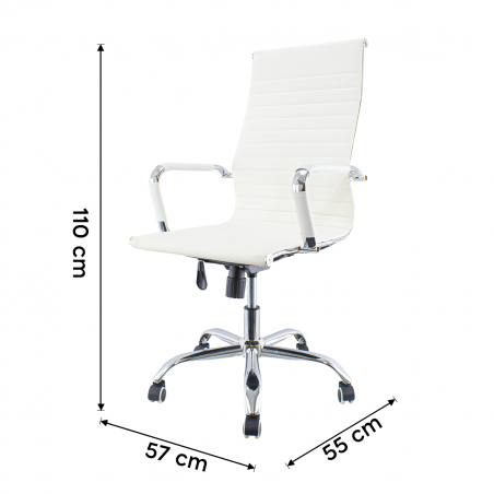Silla de oficina RADON con asiento ergonómico en ecopiel 53x63xH110 / 120 cm