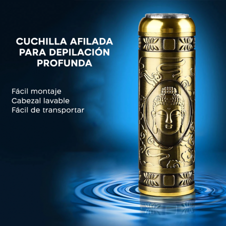 107773 Mini afeitadora portátil con 2 cuchillas diseño vintage Carga USB