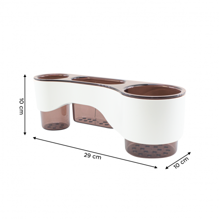 582008 Porta utensilios de pared multifuncional para cocina con 3 compartimentos