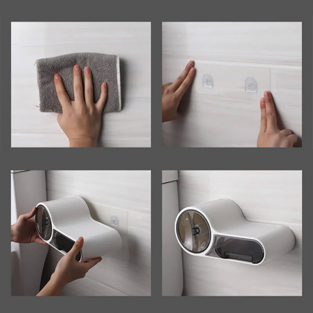 Dispensador de papel higienico para pared 30x14x13H Cm