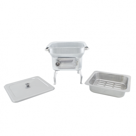 Barbacoa Fornacella pequeña en chapa 25x25cm con recambios y tapa