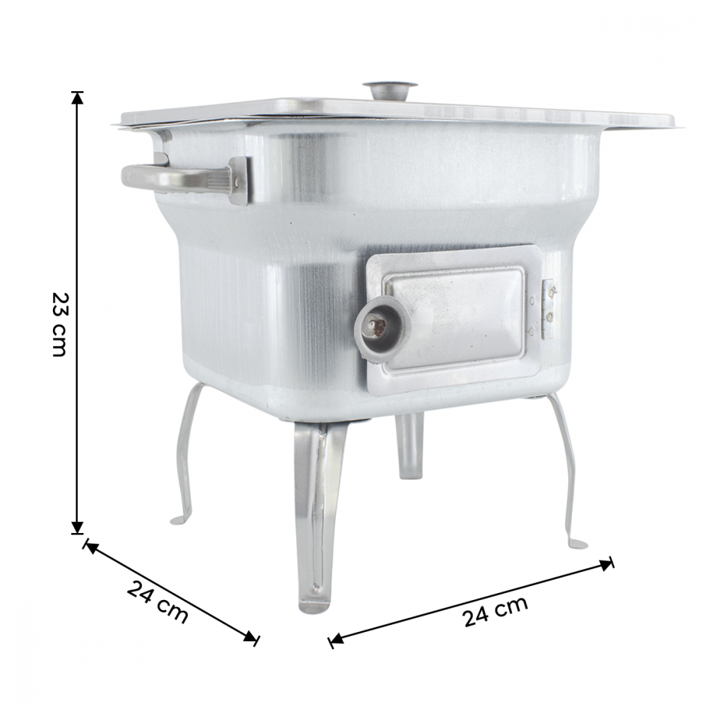 Barbacoa Fornacella pequeña en chapa 25x25cm...