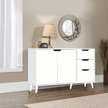 Aparador con 2 puertas y 3 cajones Art.136 Mueble Multiusos 120X40X74.5H