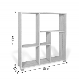 Librería estantes cubos y rectángulos Art.107 Almacenamiento 80x24x83,5H cm