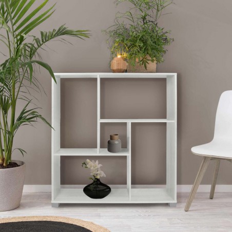 Librería estantes cubos y rectángulos Art.107 Almacenamiento 80x24x83,5H cm