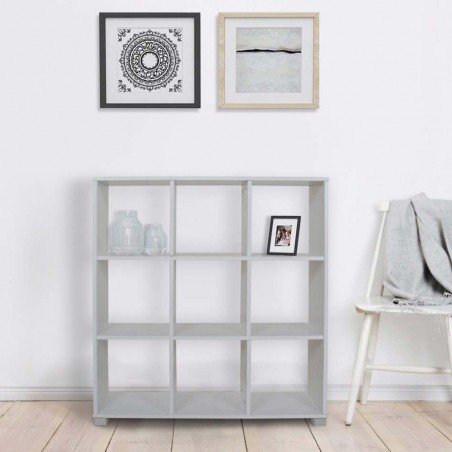 Librería estantería en Madera 9 Cubos Art.109 Almacenamiento 90x24x99,5H Cm