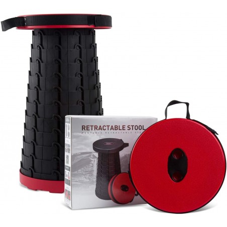 Taburete reposapiés portátil retráctil 72964 silla telescópica con asa