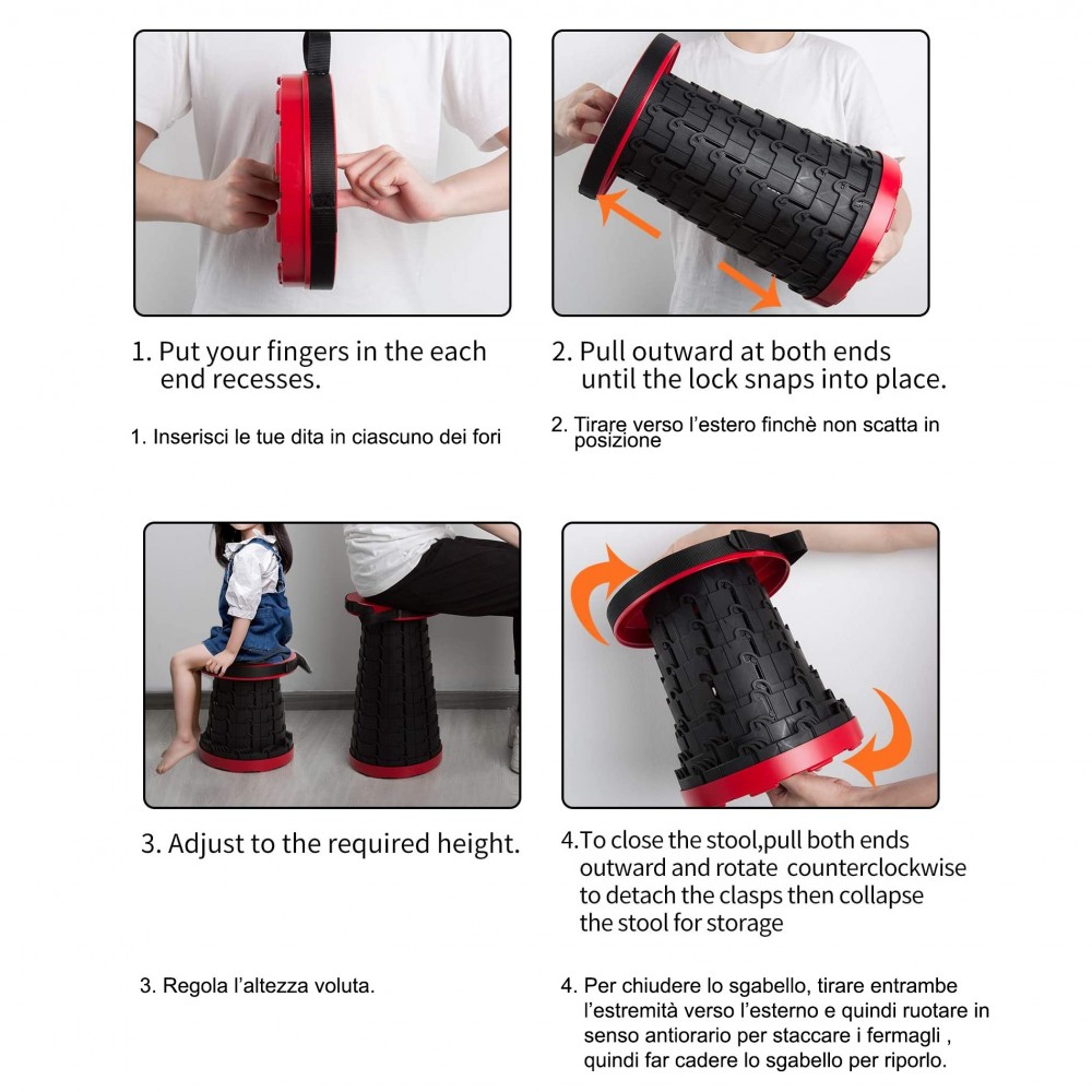 Taburete reposapiés portátil retráctil 72964...