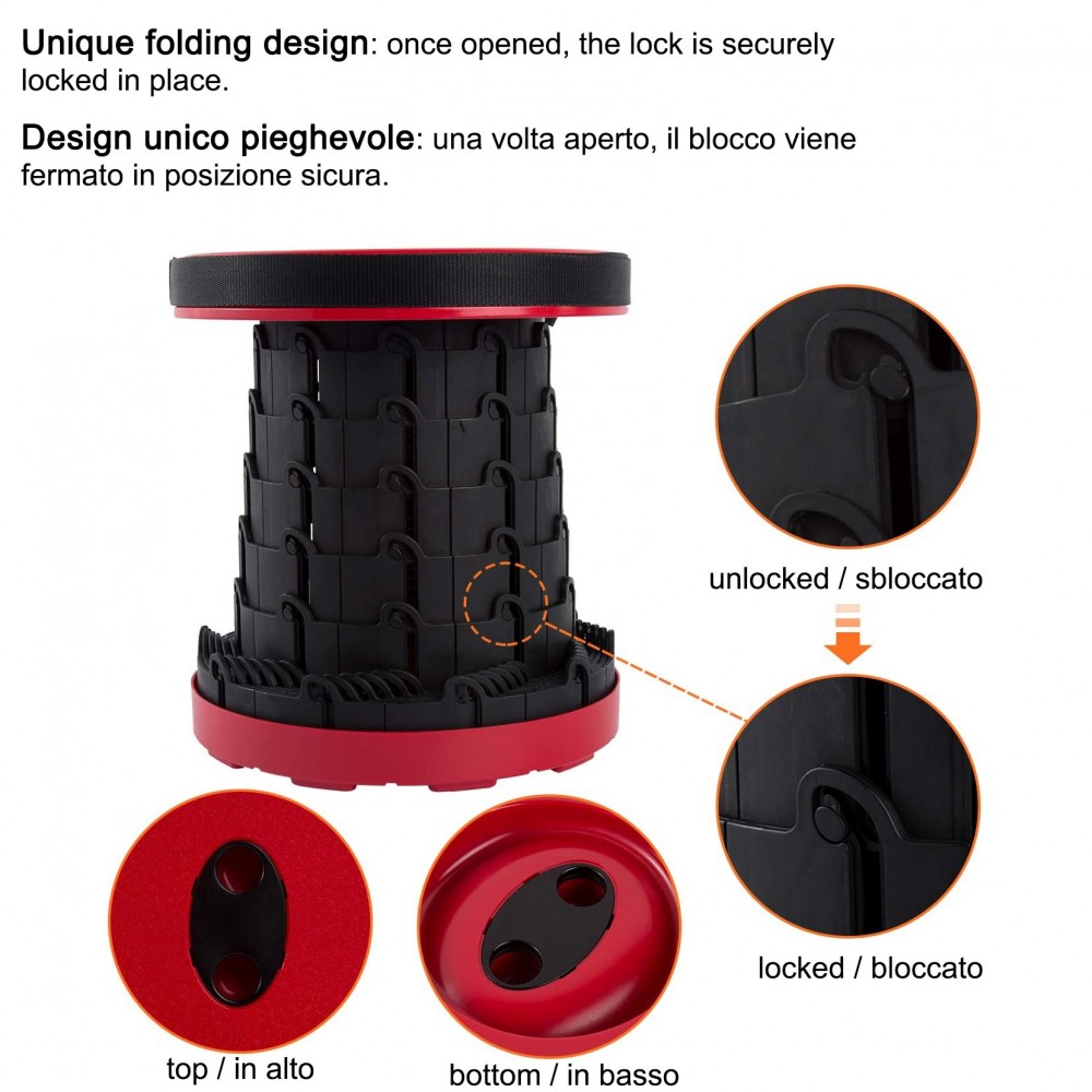 Taburete reposapiés portátil retráctil 72964...