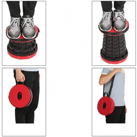 Taburete reposapiés portátil retráctil 72964 silla telescópica con asa