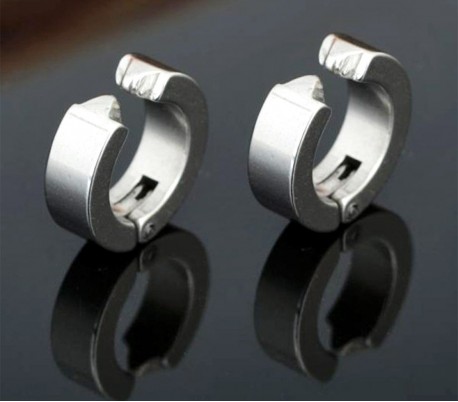 Par de pendientes de aro falsos (sin necesidad de agujeros) en diferentes colores